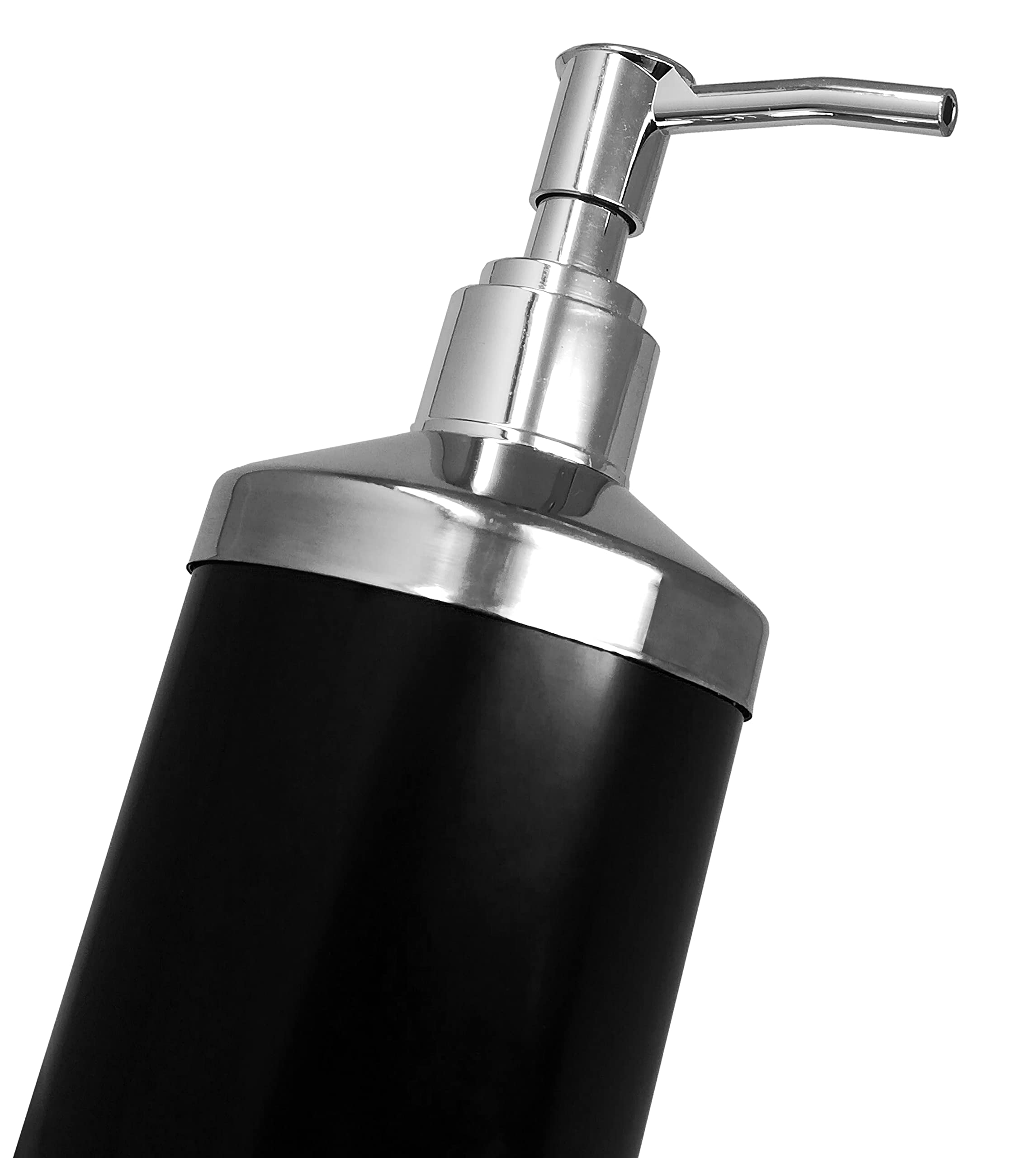 Set Accessori Bagno 5 Pezzi Nero/Oro - Portasapone, Portaspazzolino, Cestino, Scopino E Dispenser - Foto 7