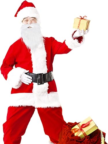 Miniatura 6 de 12 piezas de barbas falsas blancas de Navidad Santa Barba bigotes disfraz Cosplay fiesta suministros accesorios divertidos