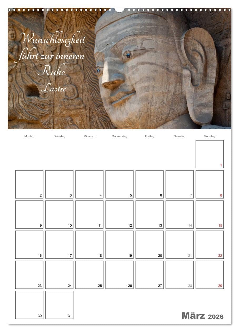 Harmonie und Freude Buddhistische Weisheiten 2026 (hochwertiger Premium Wandkalender 2026 DIN A2 hoch), Kunstdruck in Hochglanz: Ein Planer mit ... für die ganze Familie (CALVENDO Glaube)
