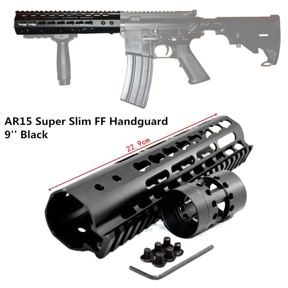 FIRECLUB 7" 9" 10" 12" 13.5" 15" AR15 Free Float Keymod Handguard Picatinny Rail with Barrel Nut for Hunting Tactical