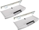 Kisangel 2 Sets Under Desk Keyboard Tray Sliding Hardware with Quick Setup Abs Material for Home and Shared
