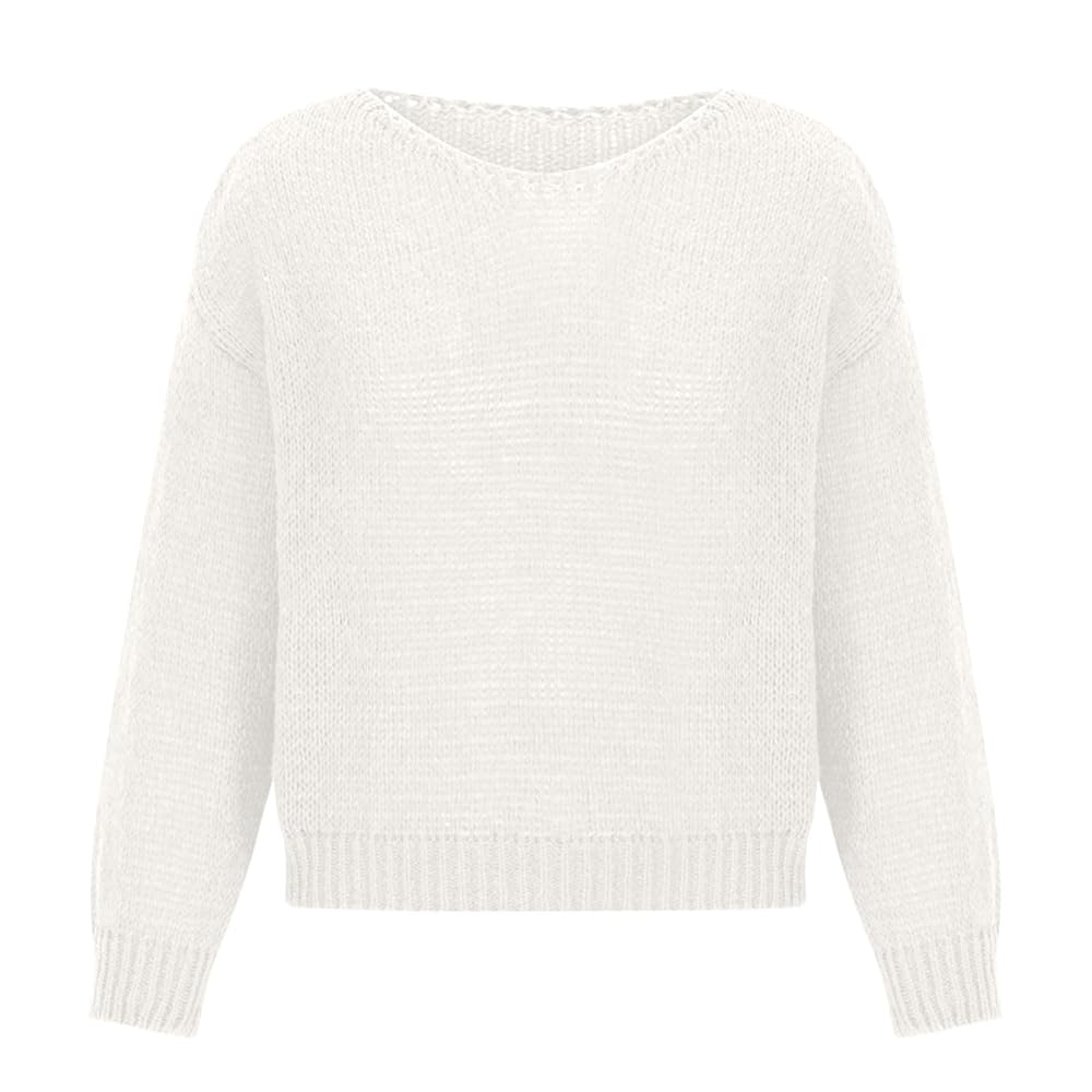 トップス theredthread S big symbol knit white THEREDTHREAD / ザレッドスレッド】S big symbol knit