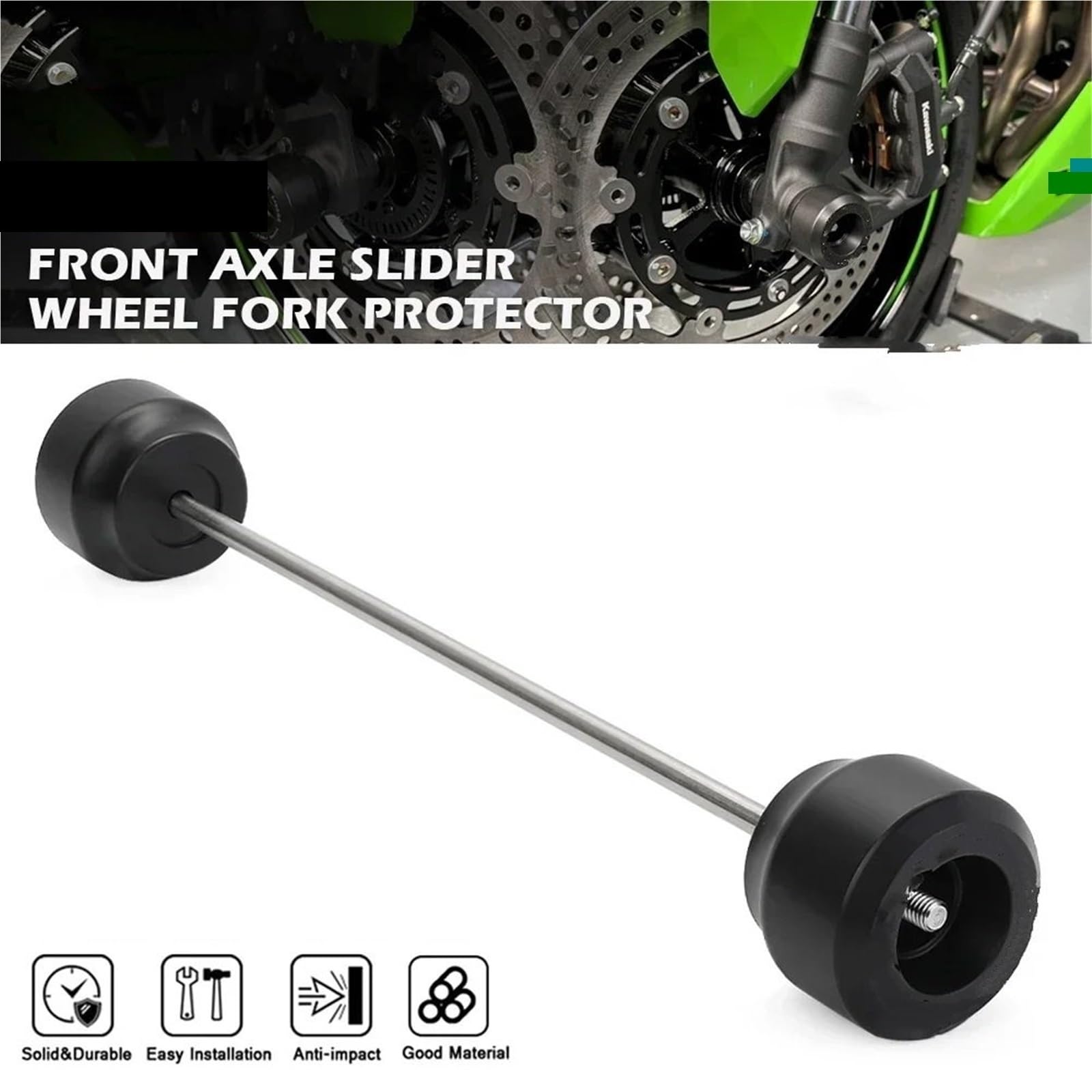 Adatto per KAWASAKI ZX6R 650 NINJA 1000 Moto Ruota Protezione Assale Anteriore Forcella Crash Slider protezione forcella