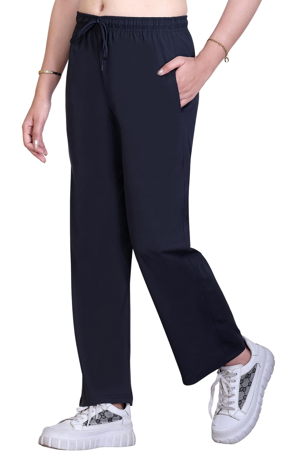 Women’s High Rise Stretchy Lounge Pants Casual Yoga Travel Relaxed Fit Straight Leg Track Pants with Pockets_M to 2XL-image-28
