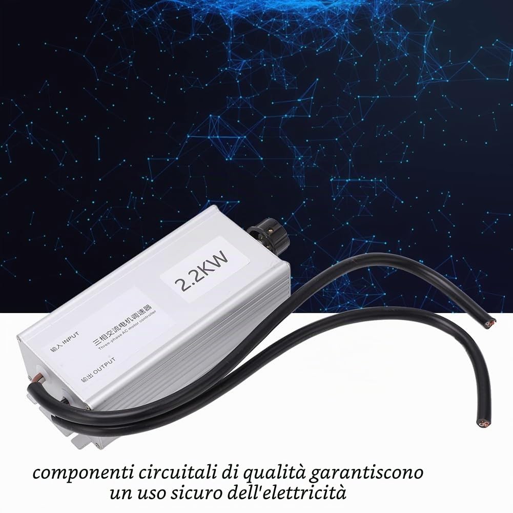 Regolatore di Velocità del Motore, 2,2 KW, Trifase, In Lega di Alluminio, 380 V, Regolatore di Velocità Elettronico Variabile per Ventilatore Assiale di Purificazione