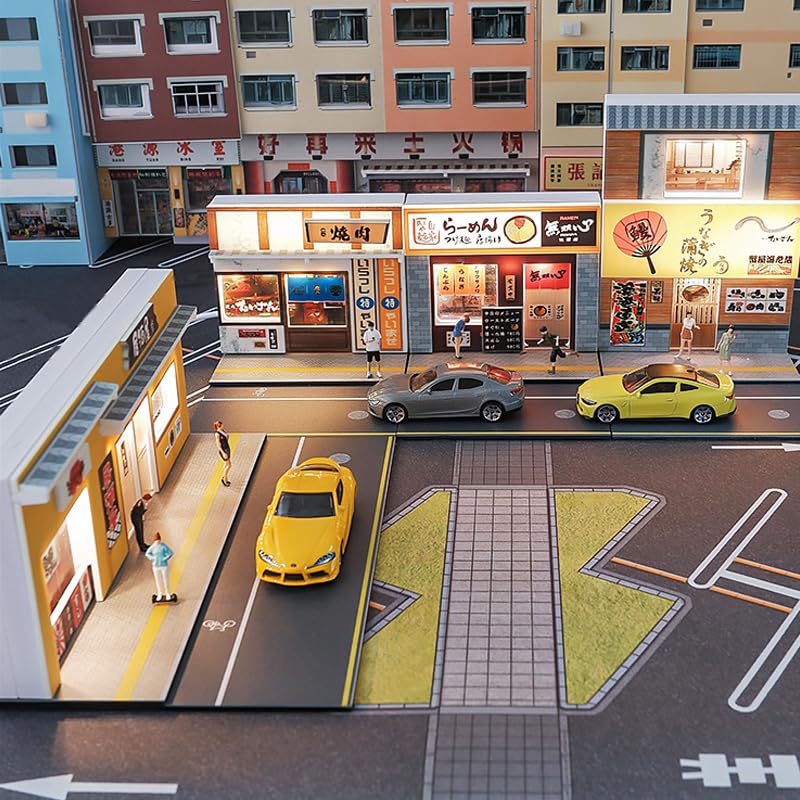 Amazon.co.jp: ラーメン屋 1:64 USB点灯可能 店舗 街路 装飾車道 情景