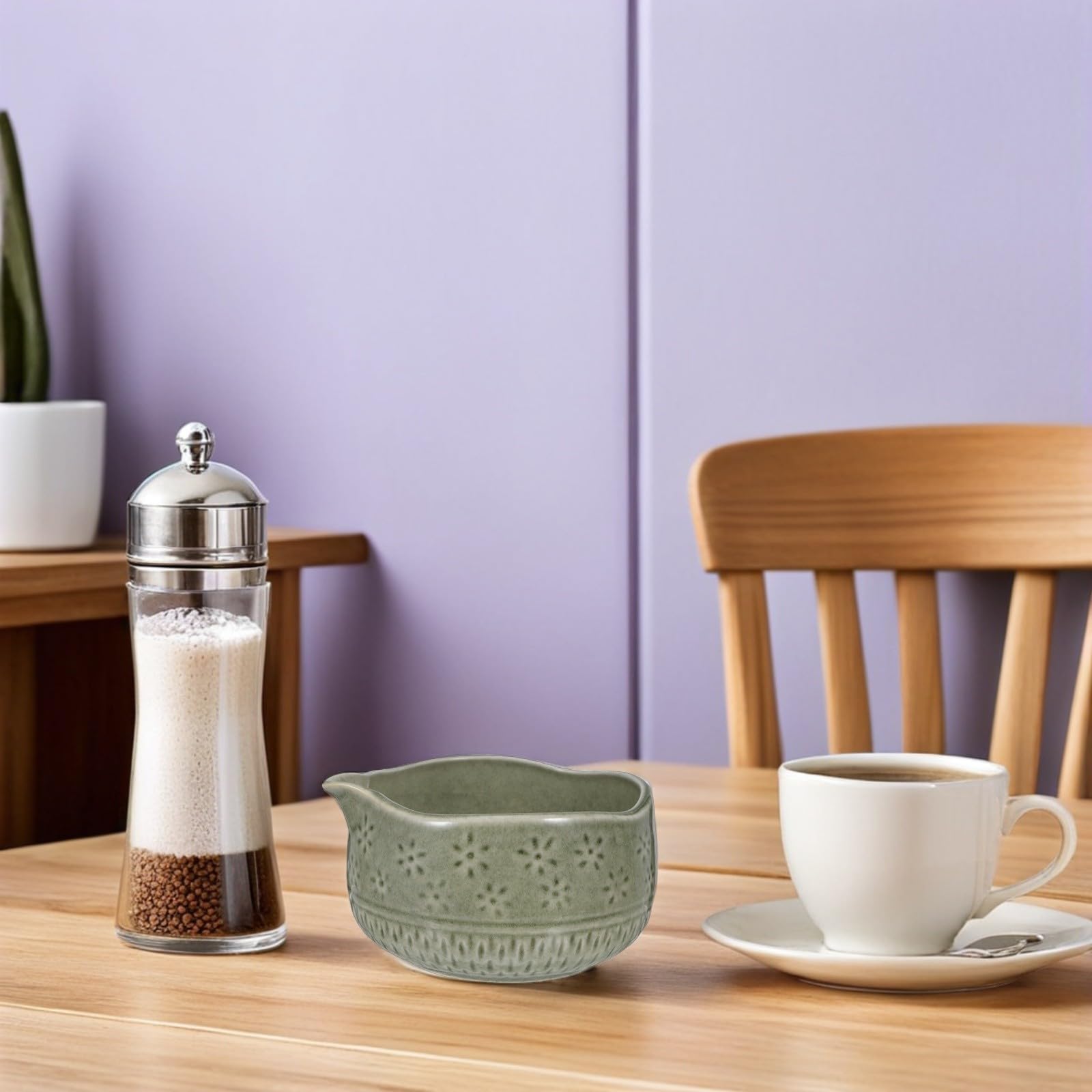 HEMOTON Ciotola Matcha in Ceramica con Beccuccio per Cerimonia del Tè, Facile da Pulire per Amanti del Tè, Design Elegante per Cucina e Sala da Pranzo