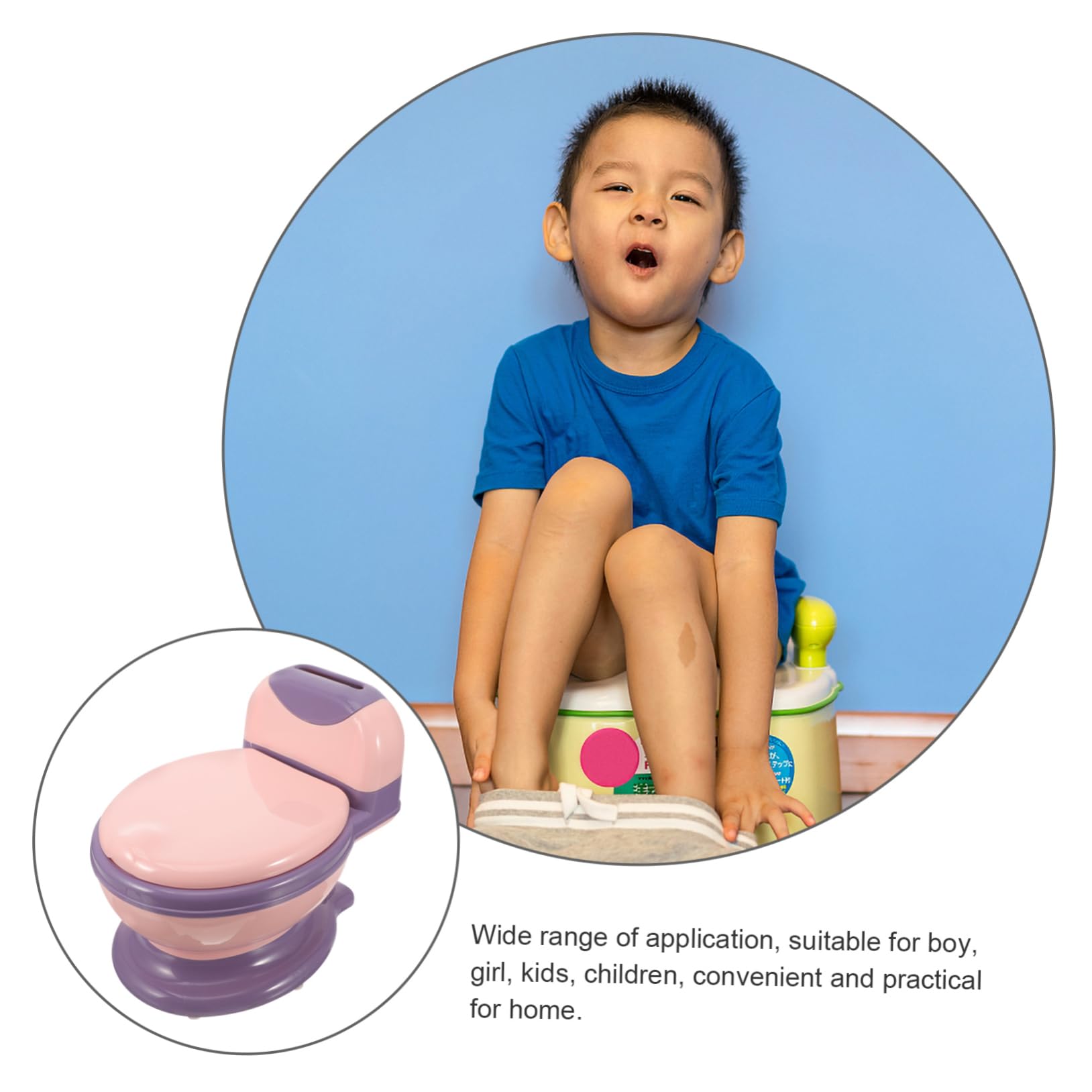 Angoily Inodoro De Aprendizaje Asiento Extraíble Orinal Para Pequeños Para Hogar y Viaje