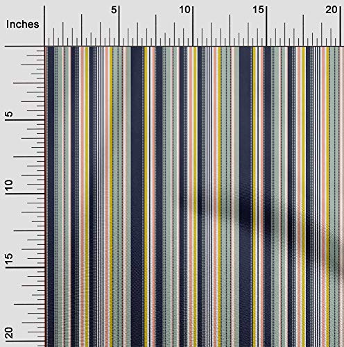 oneOone Viscose Georgette En Tissu Bayadère Bande Tissu De Décoration Imprimé Au Mètre 42 Pouces De Large
