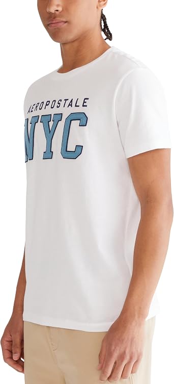 Aeropostale Men's Center Chest Logo Short Sleeve Tee