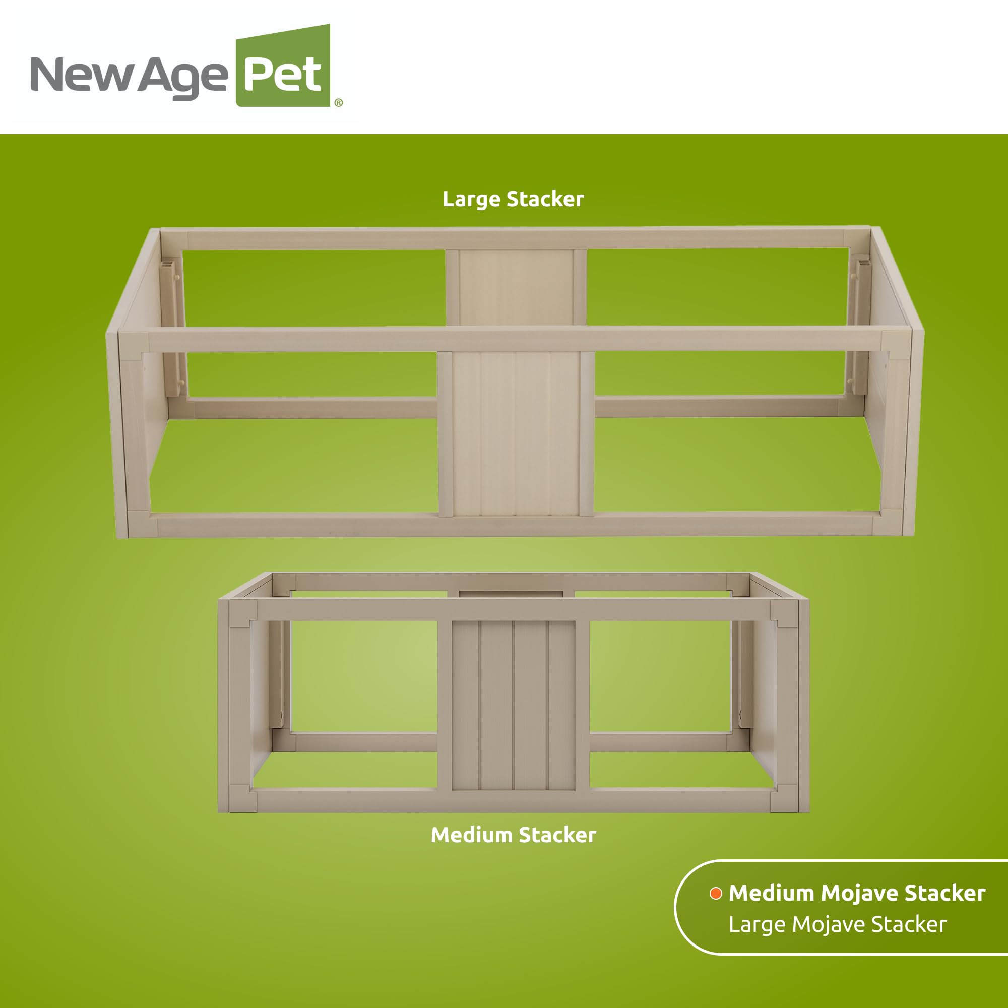 New Age Pet® Duży klonowy układacz Mojave do siedlisk gadów | 10-letnia ograniczona producenta | Konstrukcja do układania w stos, pasuje do konfiguracji oświetlenia