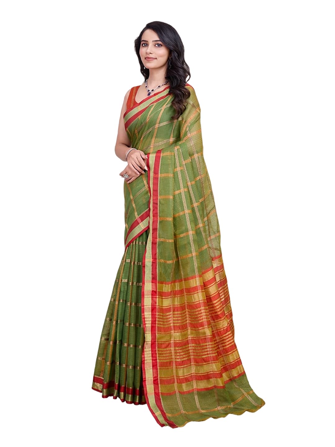 Kanjivaram Soft Cotton Kota Doriya Saree | Breathable Open Weave Handloom Sari with Blouse Piece | Office Daily Summer Festival | Free Size-picture-52