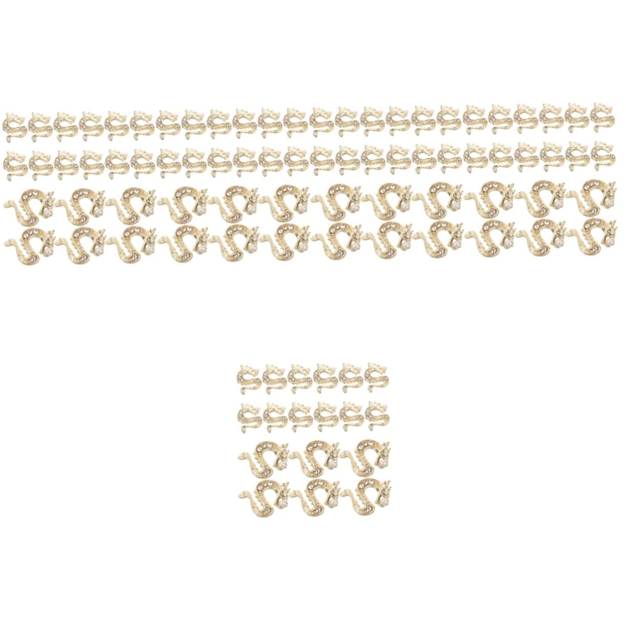 Healeved 250pièces Décorations De Manucure Forme De Dragon De Charms Zircon Pour Accessoires De Nail Art Élégants Et Décorations De Manucure Pour Femmes