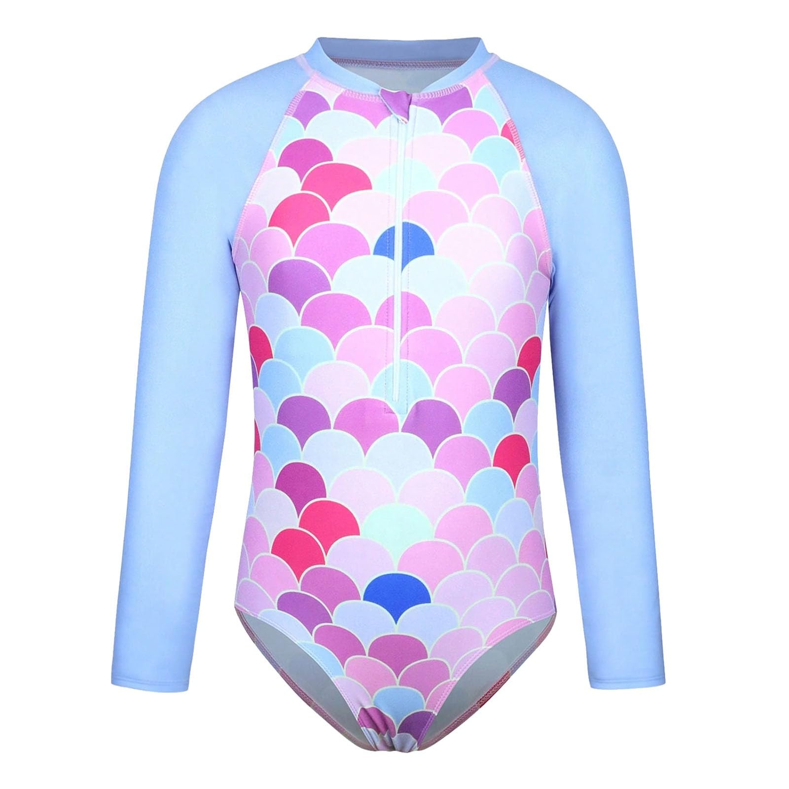 Traje de baño de verano para niñas, traje de baño de manga larga con cremallera, para surfear en la playa, nadar en aguas termales, ropa de primavera y verano
