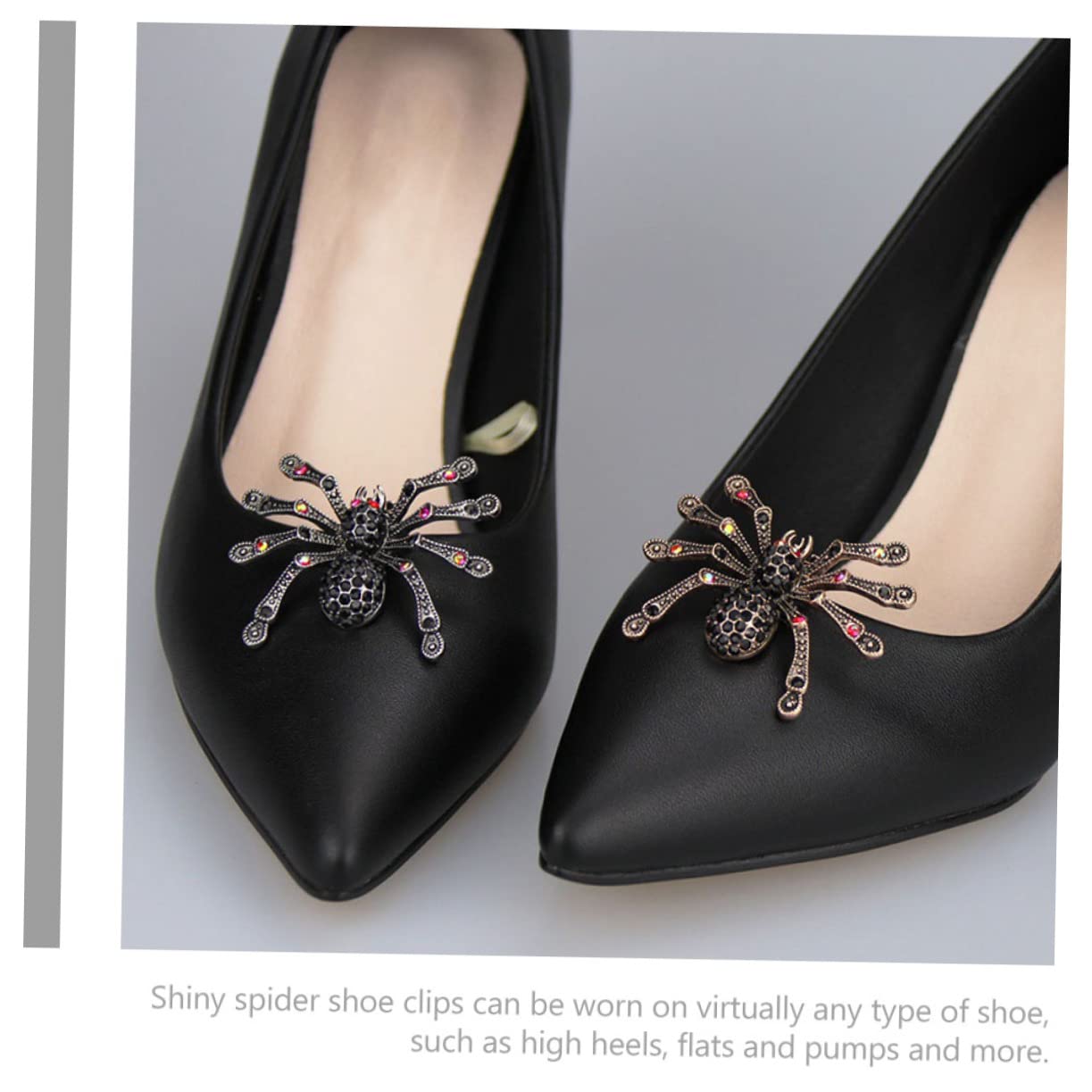 4paia Clip Decorative Per Scarpe Forma Di Ragno Accessori Staccabili Per Scarpe Eleganti Adatti Tacchi Sandali e Sneakers Per Feste e Occasioni Speciali
