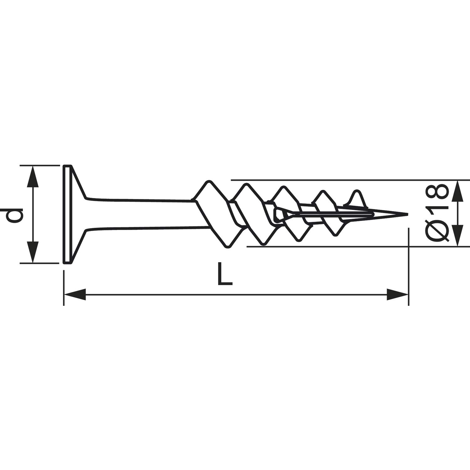 TOX cheville pour isolation Thermo 50, 50 pièces, 072100221