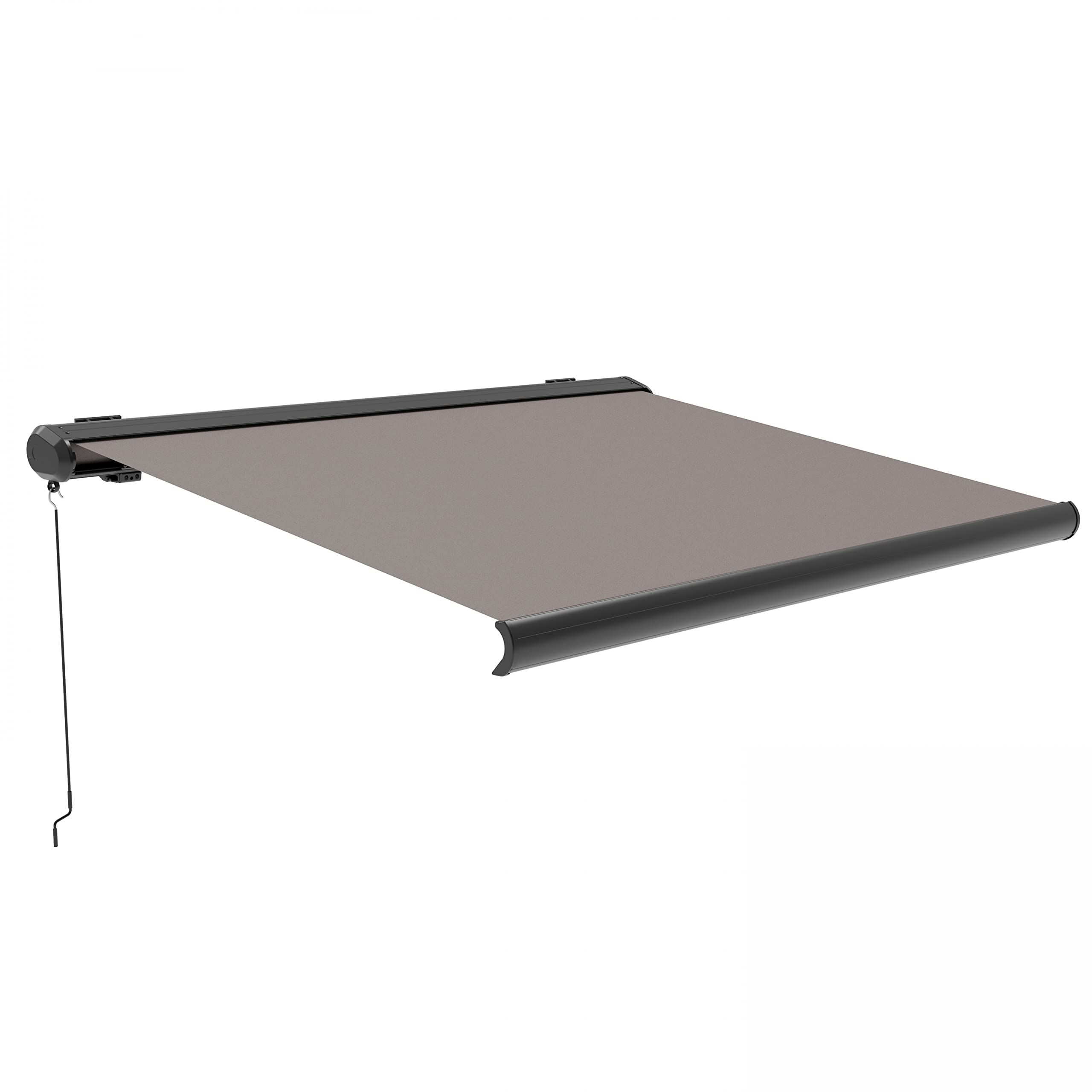 Oviala Store banne Coffre Integral 2.95x2.5m Aluminium Taupe