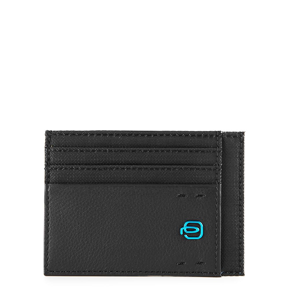 Piquadro P16 Porta carte di credito in pelle e tessuto ad uno scomparto