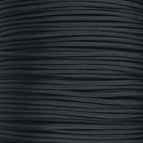 Image of 50ft 550 Cord Paracord Parachute Survival Cord (Black)