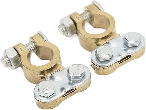 Miniatura 7 de Terminales de terminales de batería automotriz, 1 par de terminales de batería de automóvil, resistencia a la corrosión, conectores de abrazadera de