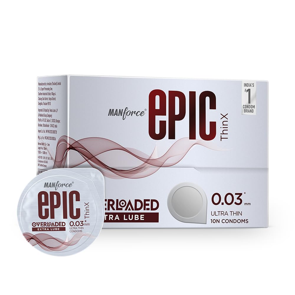 Manforce Epic ThinX Overloaded | Ultra Thin Extra Lube Condoms with Easy Peel Pack | 10 Sheets-image-44