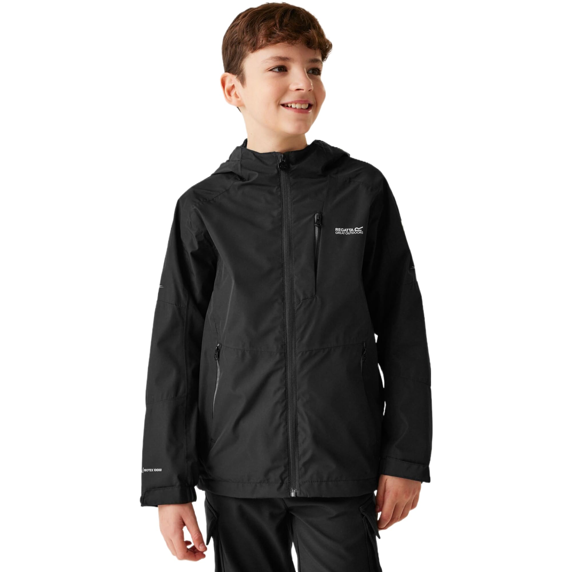 Regatta Junior Calderdale Iii Waterproof Shell Black Size 7-8 Years