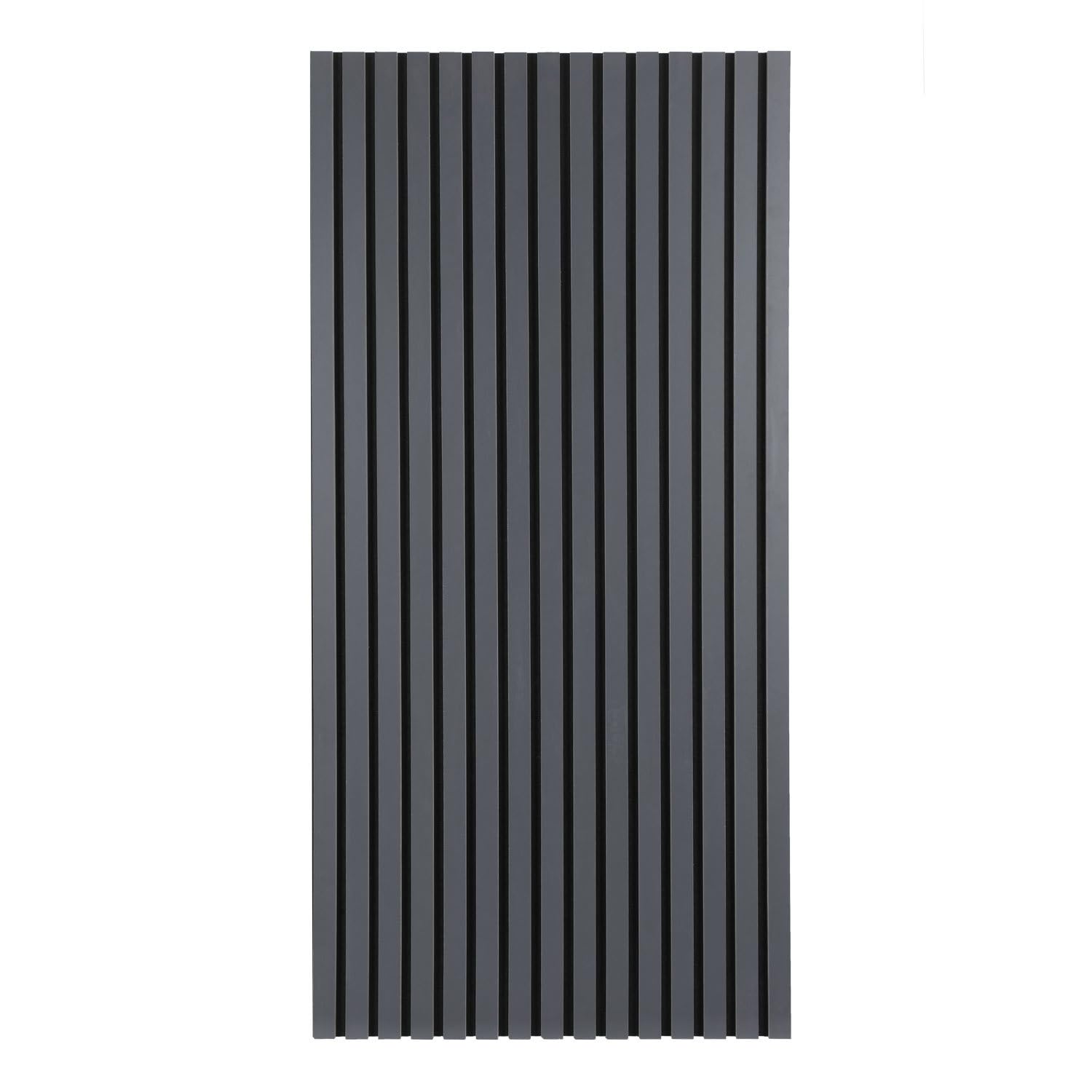 Drewniane panele akustyczne 120 x 60 cm (= 1 sztuka), panele ścienne 3D o wyglądzie drewna, dla lepszej akustyki pomieszczenia i redukcji pogłosu, panele ścienne drewniane do biura, szare
