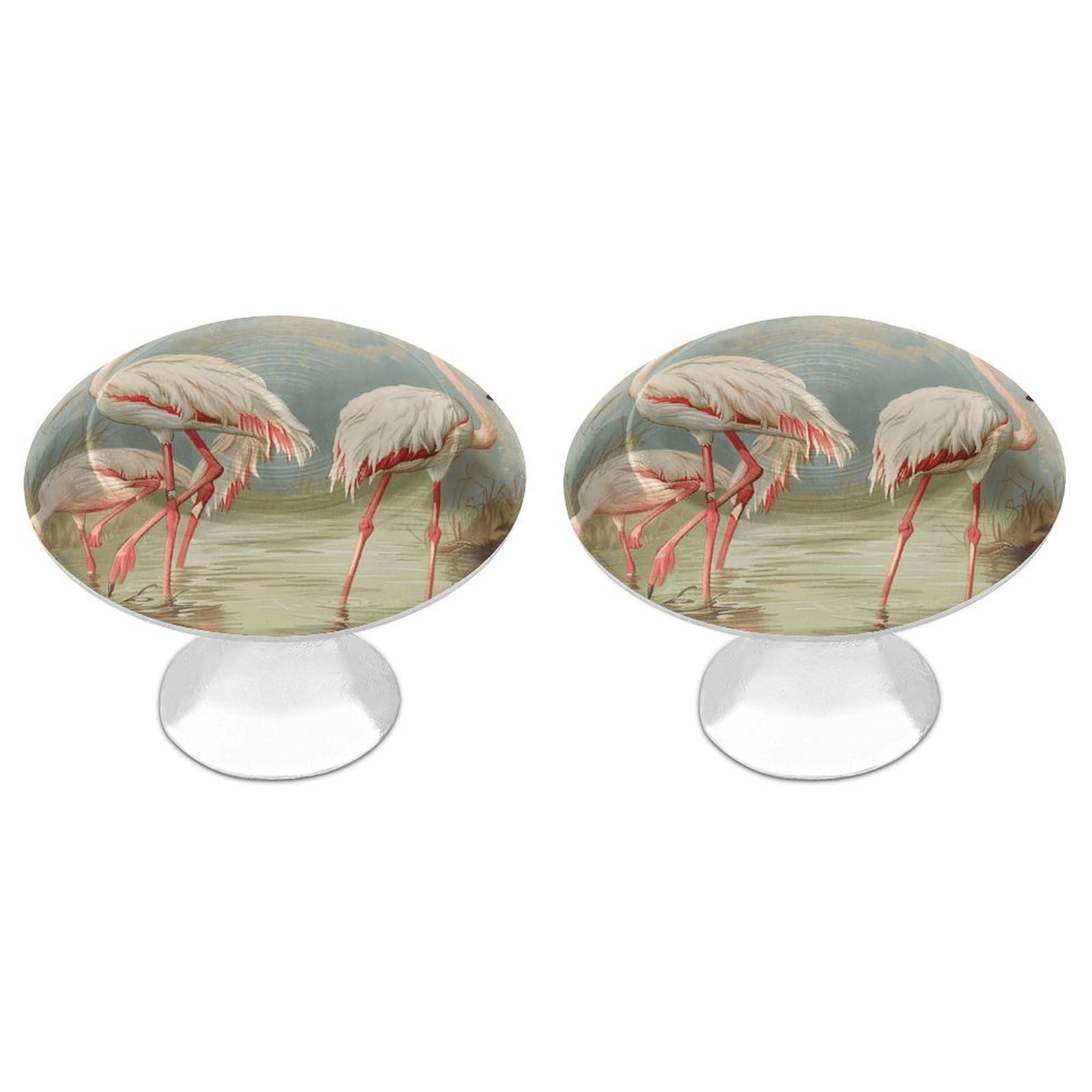Btcowzrv Style Flamingo In Water 2 Pack Cabinet Knobs Drawer Pulls