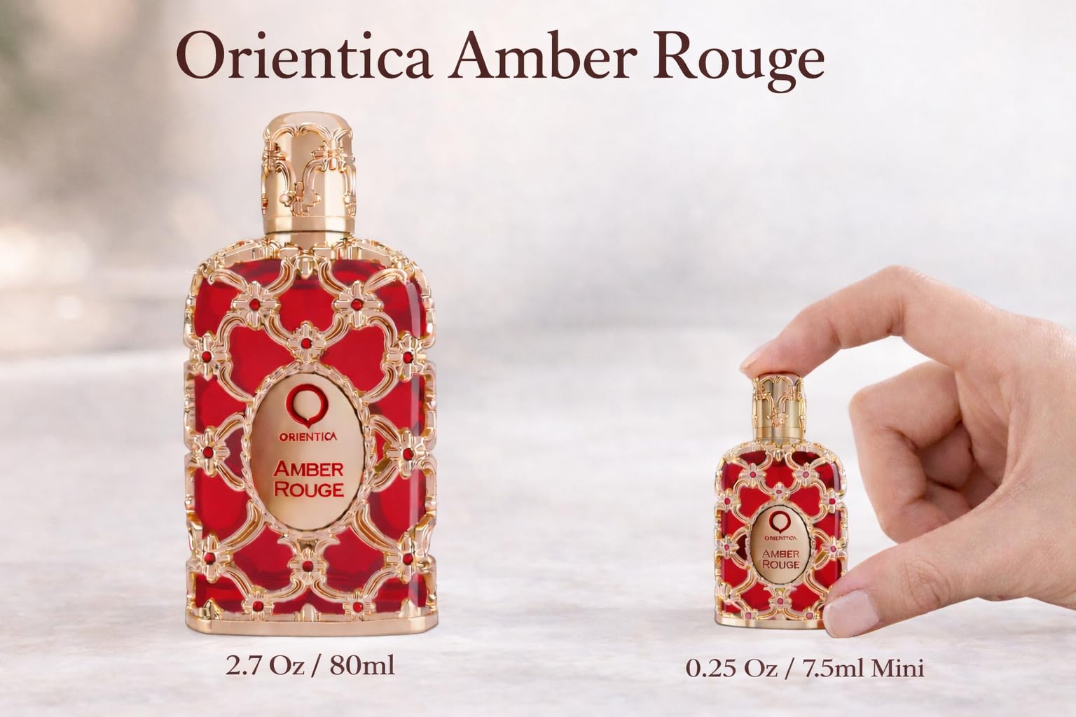 Amazon.com : Orientica Luxury Amber Rouge Eau De Parfum 0.25oz/7.5