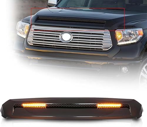 Miniatura 2 de KARPAL Rejilla de moldura de bulto y parrilla de parachoques delantero, 2 piezas compatibles con Toyota Tundra 53101-0C041 76180-0C030 2014 2015