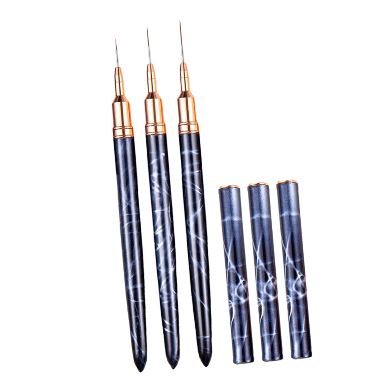 minkissy 12pezzi Pennelli Per Nail Art Professionale Pennelli Liner Per Decorazioni Unghie Gel Per Saloni e Uso Domestico Leggeri e Facili Da Usare Alta Efficienza Nella Creazione Di Design