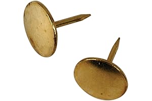 Brass Plated 40-Pack Thumb Tacks - Small Tacks That Pack a Mighty Puncture Punch