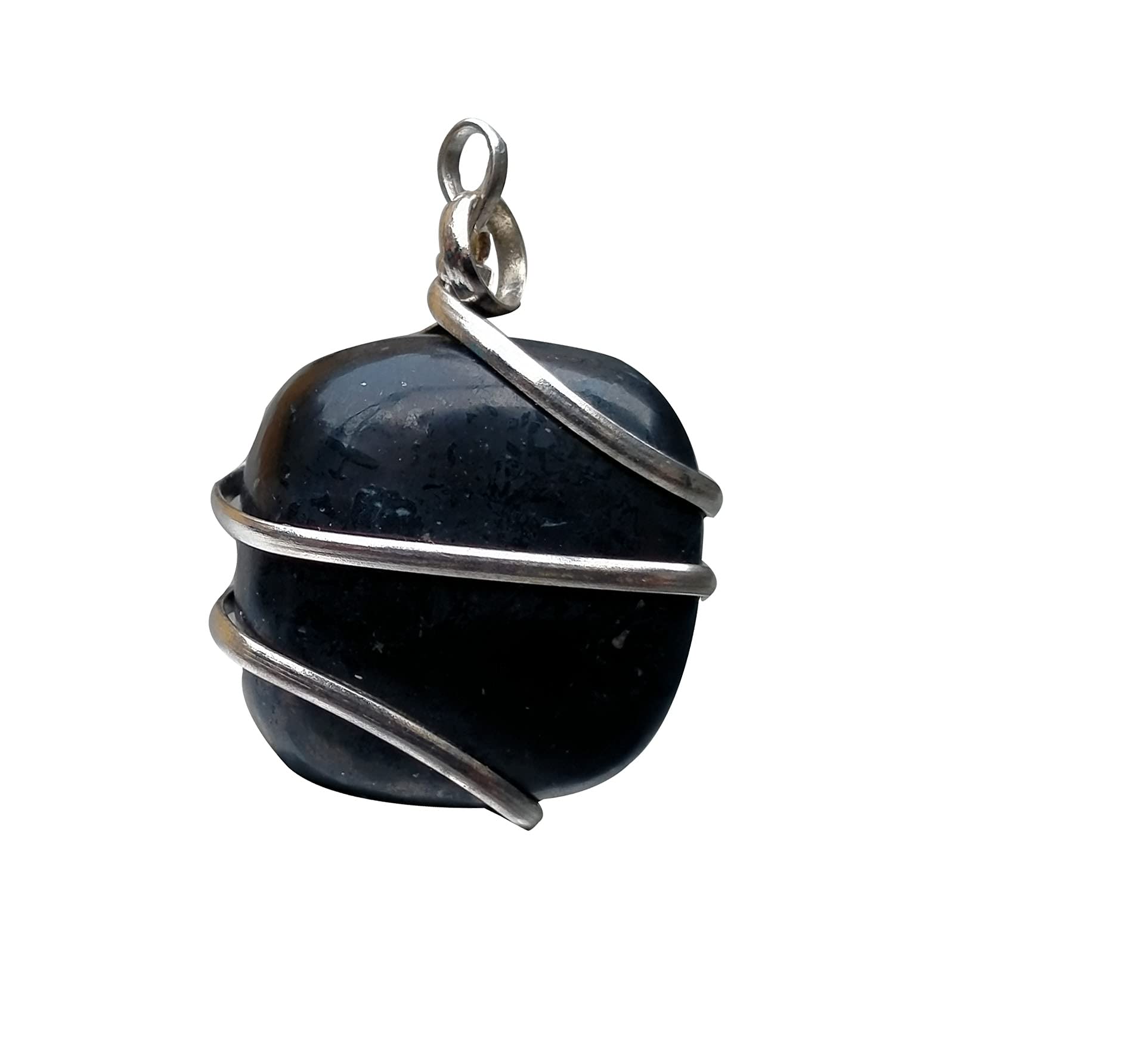 Raw Black Tourmaline Crystal Healing Pendant Necklace Authentic Wrapped Tumble Stone Chakra Healing Pendent for Mens and Womens