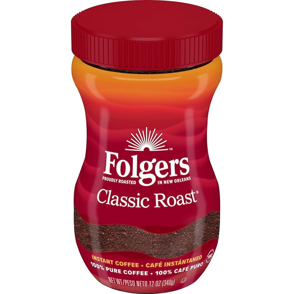 Folgers Classic Roast Instant Coffee, 100% Pure Coffee, Medium Roast, 12 oz 340g (Product Of USA) By DECADENT-image-5
