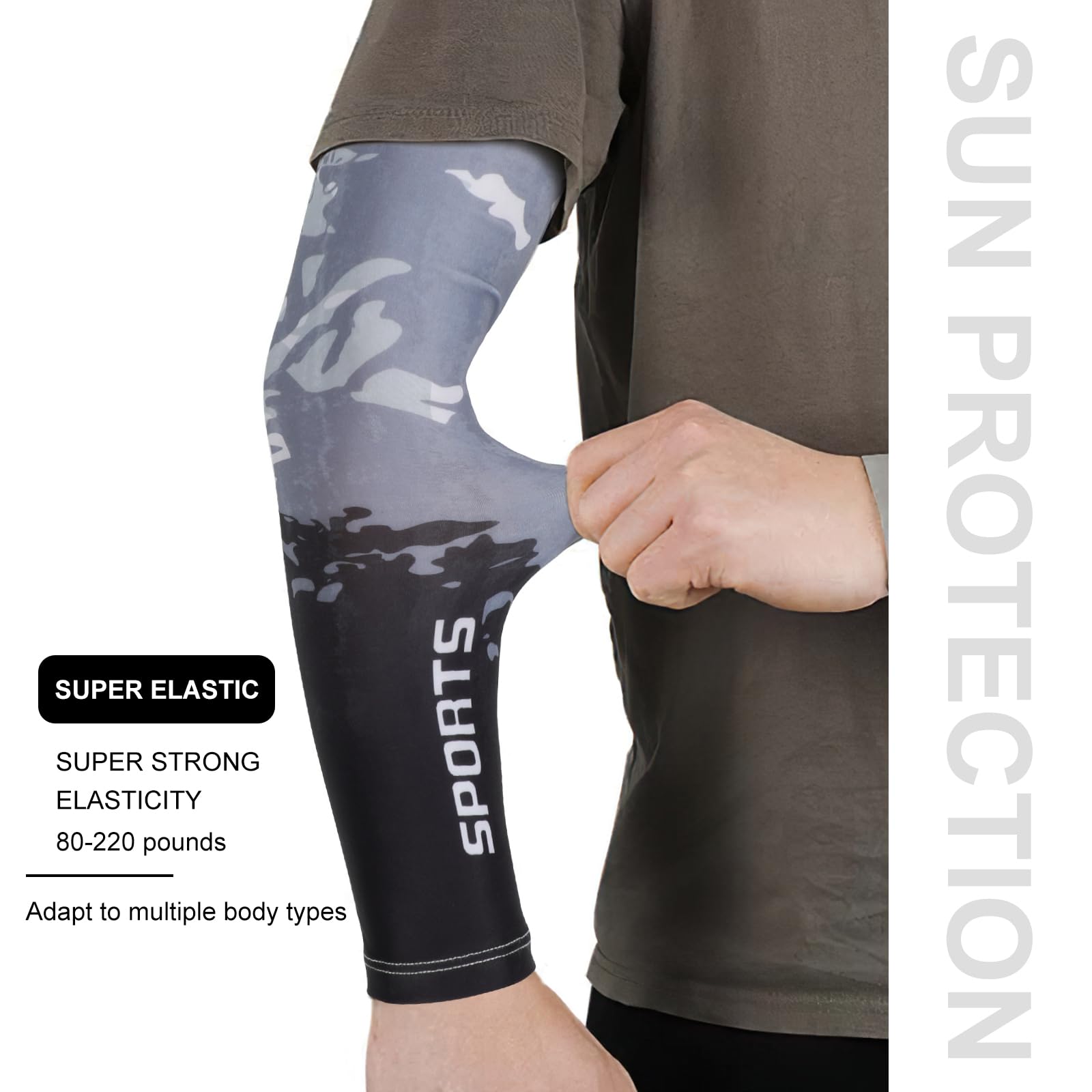 Mangas de protección solar UV para Hombres y Mujeres, Cubierta de Brazos Enfriamiento al Aire Libre