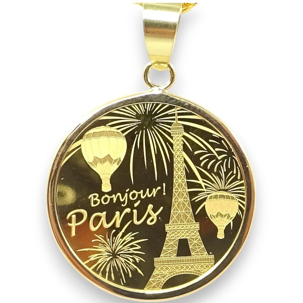 [あなたと私の宝石箱] コインジュエリー ペンダント/エッフェル塔（Eiffel Tower） 2.0g 約1/10ozサイズ SWISS MADE 999.9 FINE GOLD / 限定1000枚/332690