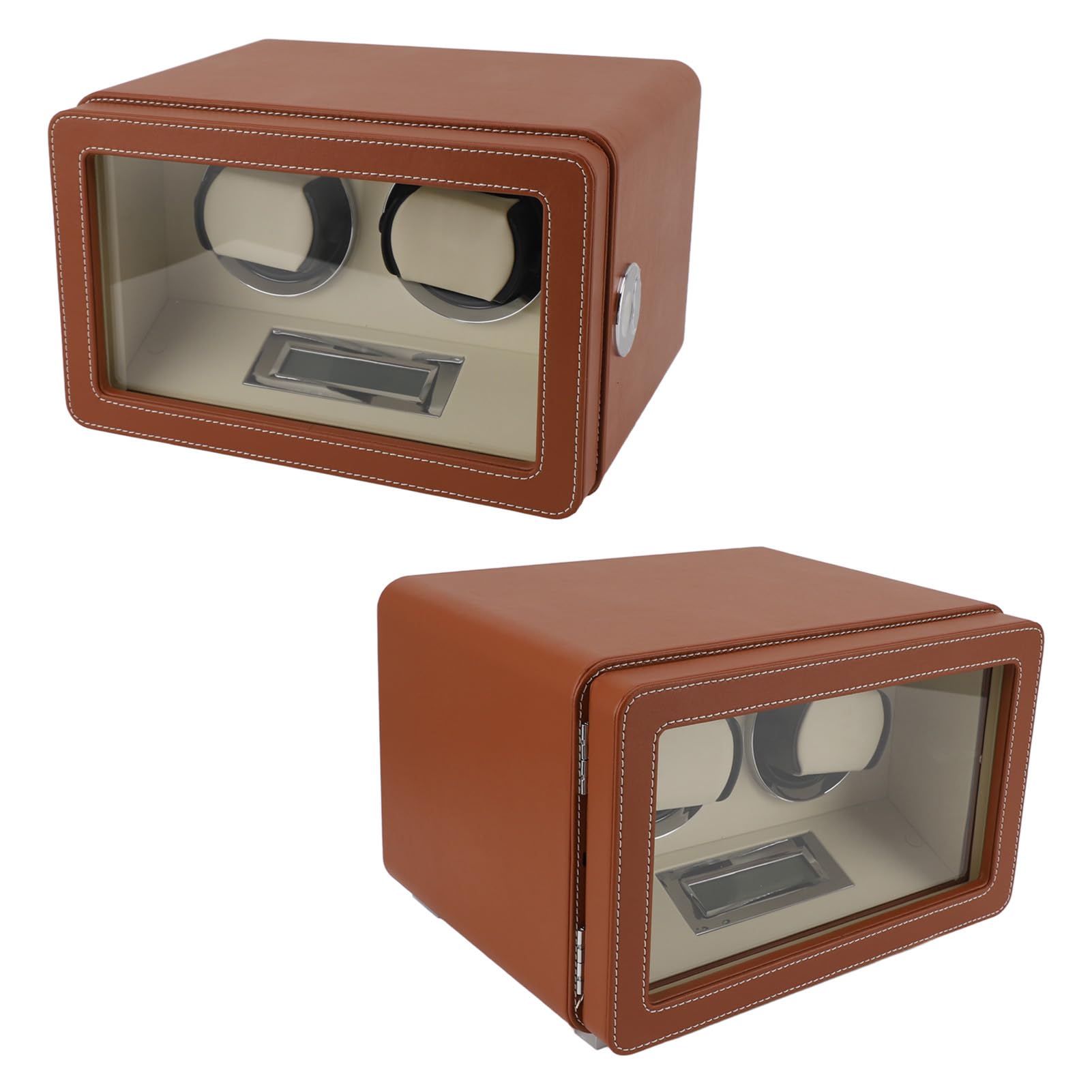 Fdit Caja Giratoria Automática para 2 Relojes, Enrollador Doble de