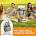 Insulated Picnic Basket Cooler Bag 2-6 People Includes Picnic Cooler, Plates, Wine Cups, Forks, Knives, Salt Pepper Shaker, and More