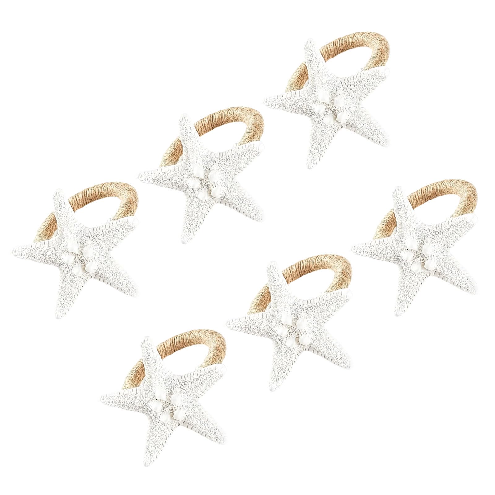our fave Of 6 Sea Inspires Napkin Rings with Sturdy Metal Base Napkin Holders Perfect for Dinner Parties Multipurpose Holders