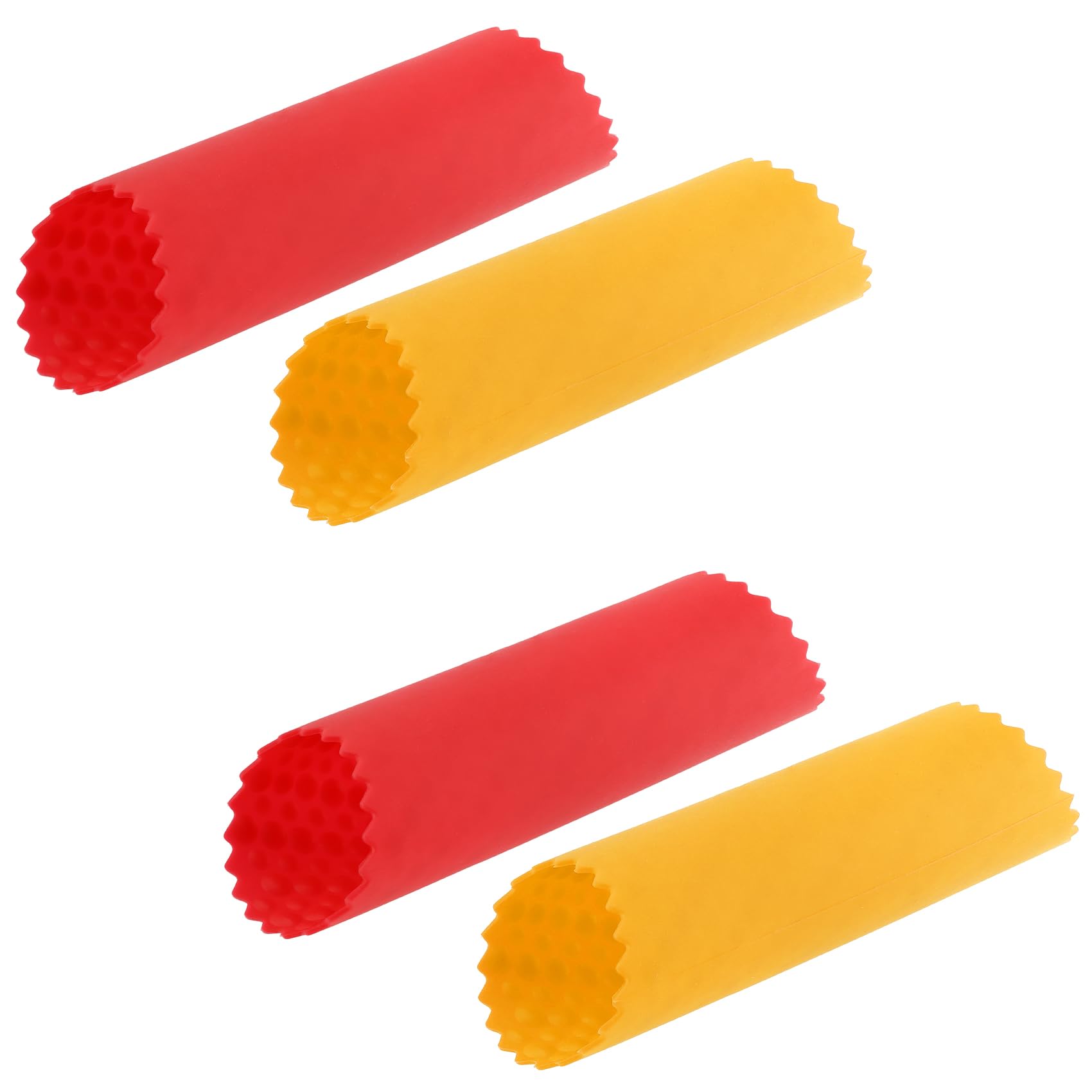 4 unidades de pelador de ajos, rodillo removedor de piel, fácil y rápido de pelar dientes de ajo con rodillo de tubo de silicona, herramienta de cocina para pelar ajo (rojo, 2 unidades,