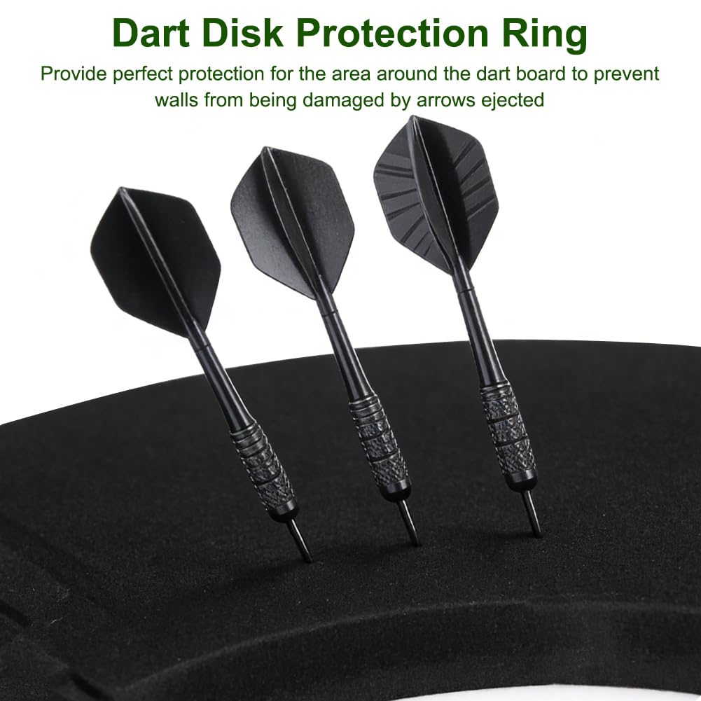 Lot de 5 anneaux de protection pour cible de fléchettes - Diamètre : 45 cm - Diamètre total : 72 cm - Protection murale