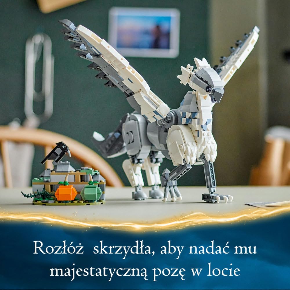 LEGO Harry Potter Hardodziob, Zabawka dla Dziecka z Hipogryfem do Zbudowania, Kreatywny Zestaw dla 9-latka, Dekoracje do Pokoju Dziecięcego i Pomysł na Prezent dla Chłopca i Dziewczynki, 76427