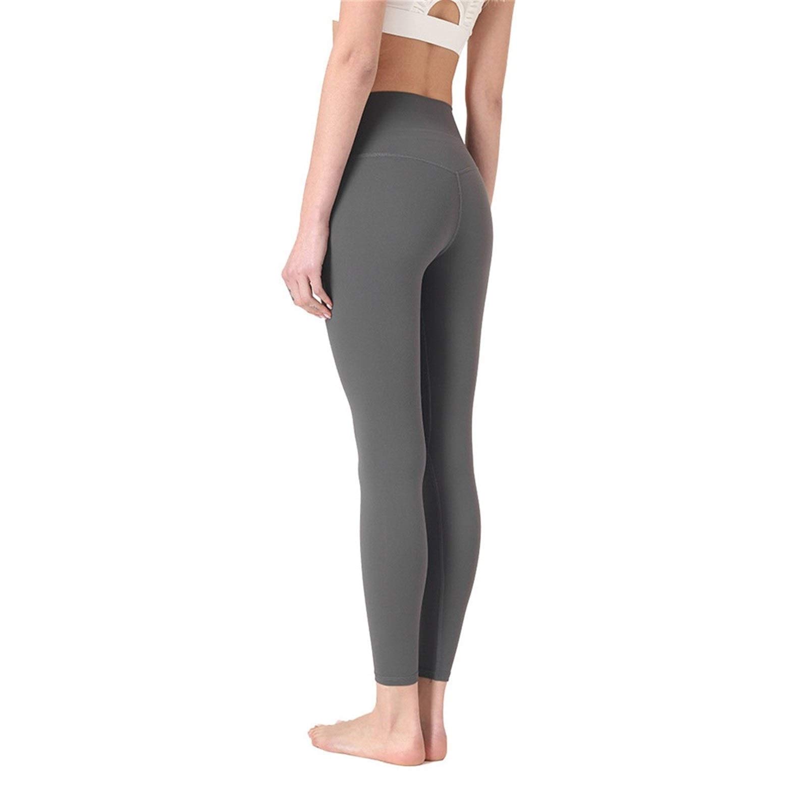 fitness legginsy damskie, Damskie Nagie uczucie Wysokiej talii Legginsy Legginsy Butt Lift Power Flex Slim Jogi Spodnie Aktywne Rajstopy Tummy Control Non See przez rozciągliwe sportowe legginsy do jo