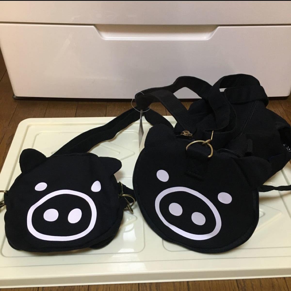 ドラッグストアーズ ３ｗａｙ ショルダーバッグ ミニボストンバッグ ポシェット ぶたさん