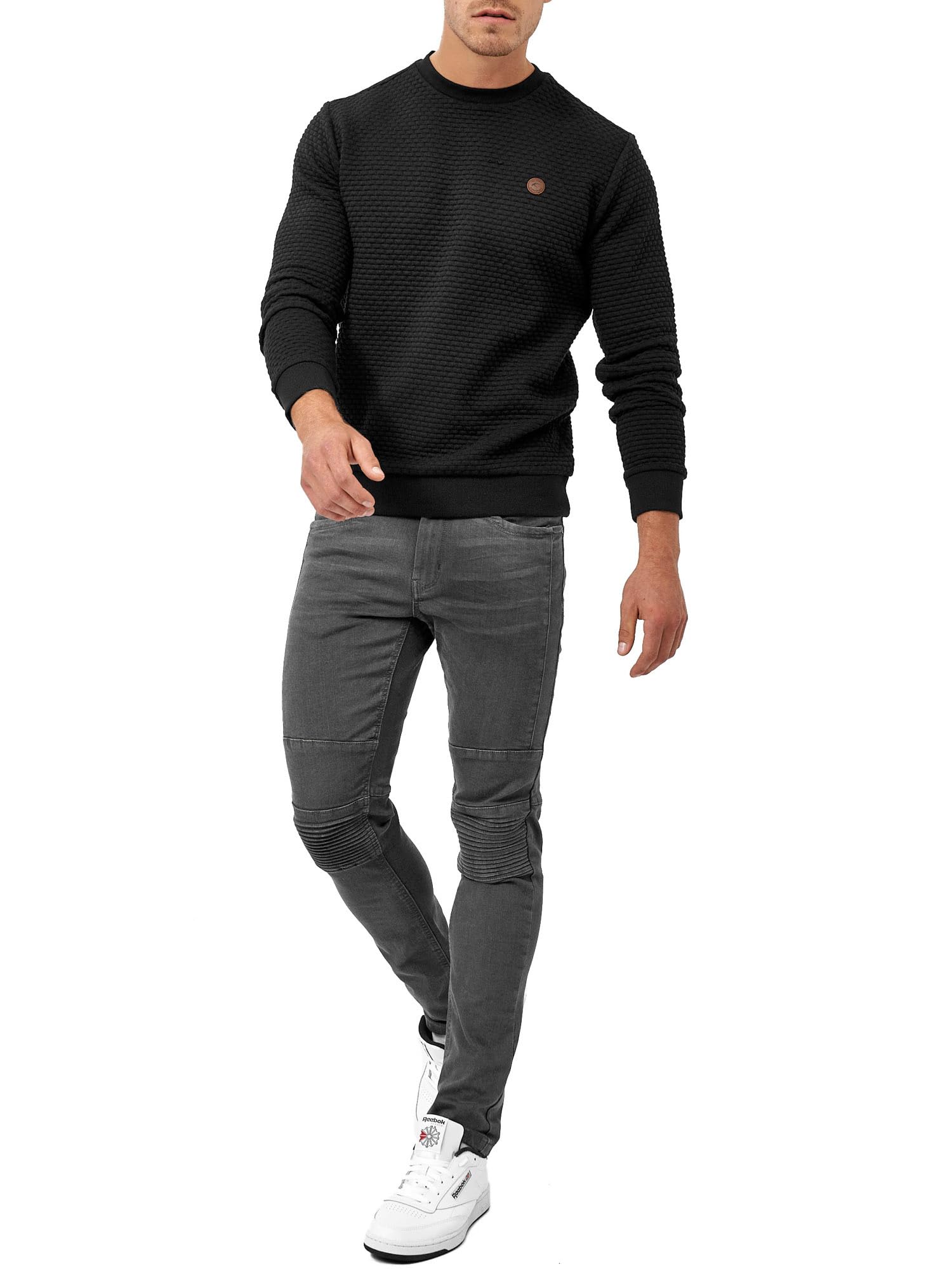 Indicode Uomini Dash Pullover | Maglione con Scollo Rotondo