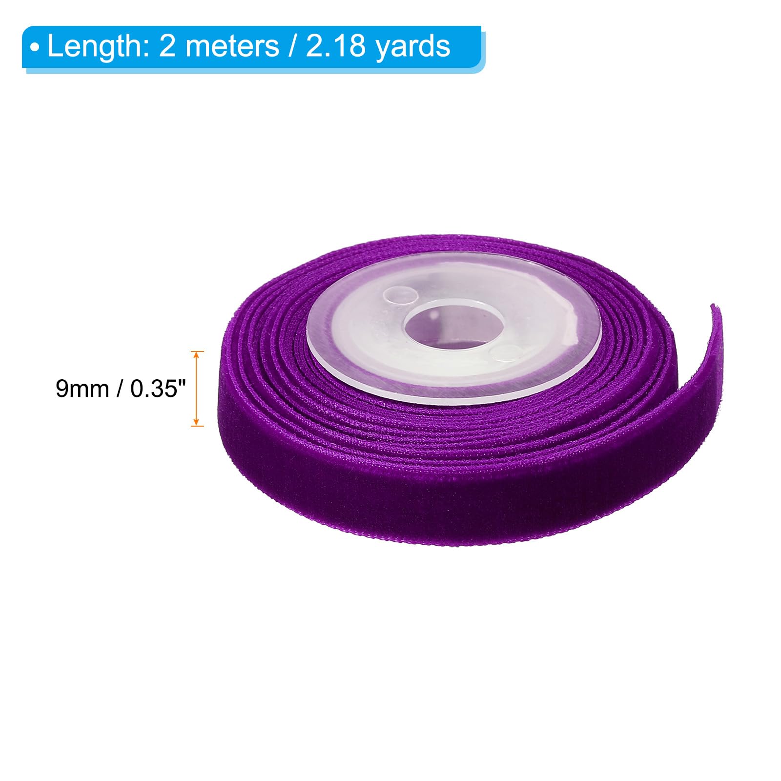 PATIKIL 0.35 Inch x 2.18 Yards Velvet Ribbons - Image 2