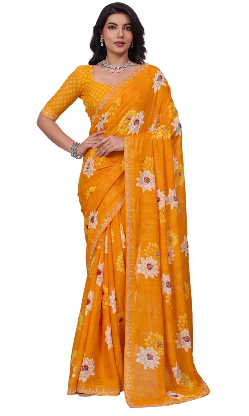 leelavati Floral Printed Embellished...