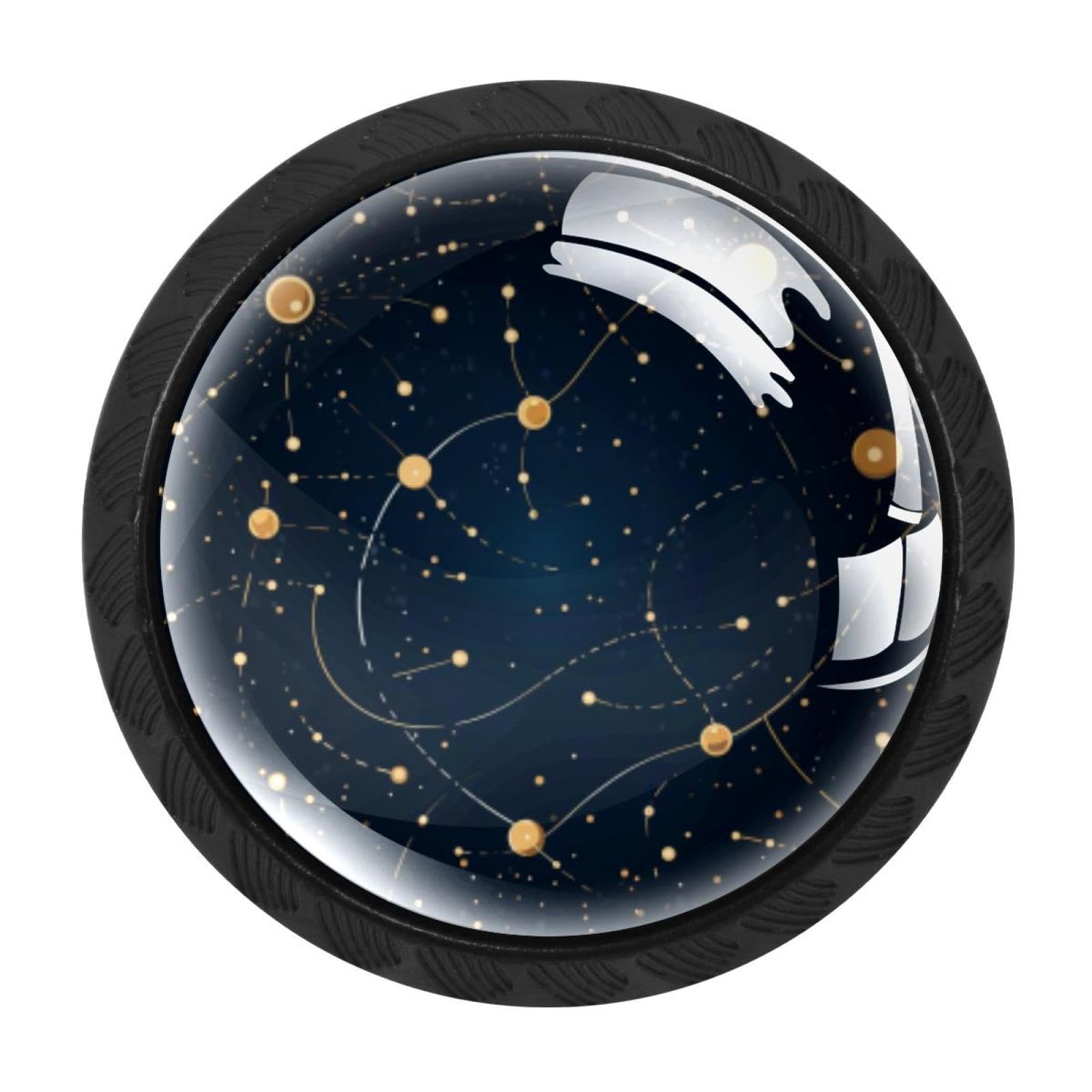 Chenzzzz Multicolored 05 4 Pack Gemini Zodiac Signs Drawer Knob Cabinet Hardware