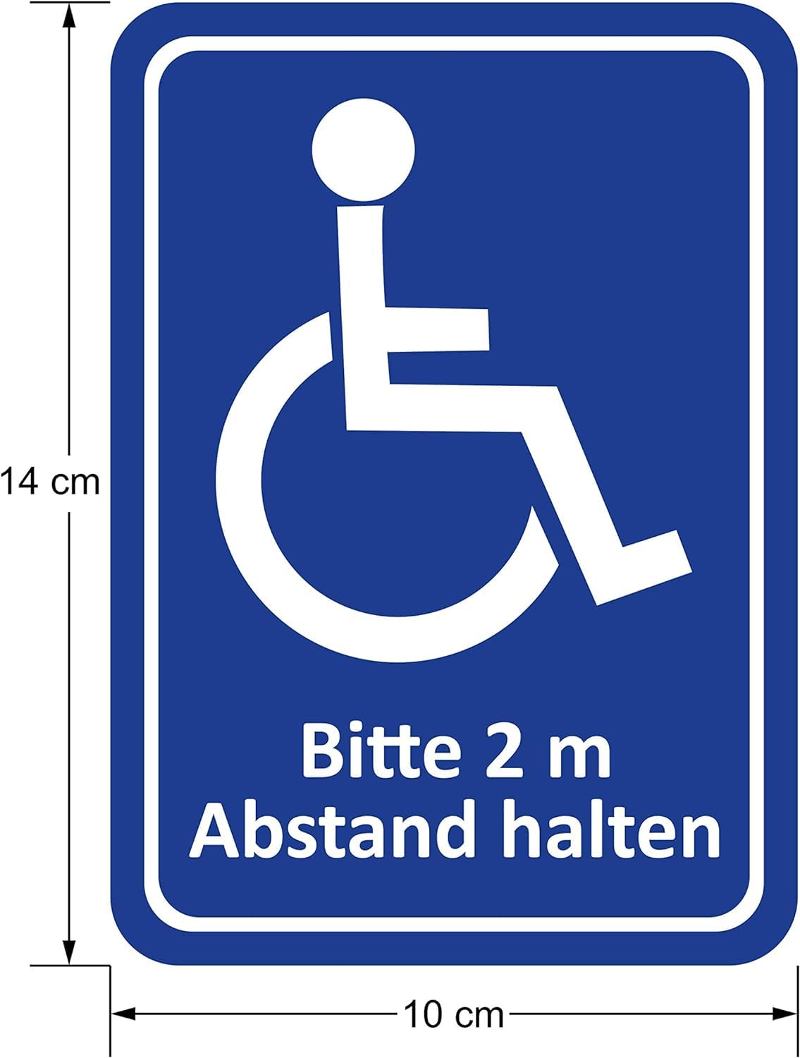 Aufkleber „Bitte Roller Freihalten“ – Blau, 15 Cm, Vinyl, Für Rollstuhlfahrer & Barrierefreiheit