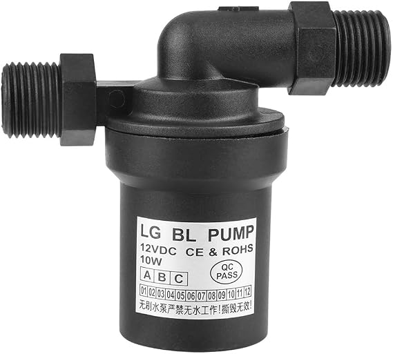 Solar High Temperature DC 12V 10W Brushless Water Heater Hot Pump Submersible Low Noise 1/2 Thread